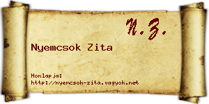 Nyemcsok Zita névjegykártya